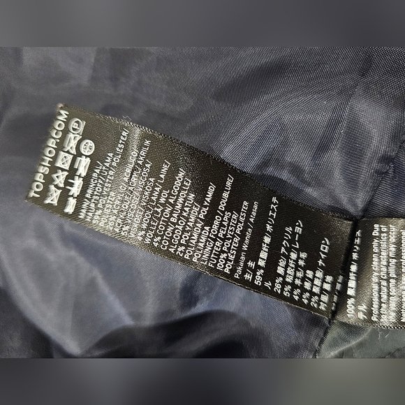 Topshop Navy Coat - Picture 5 of 5